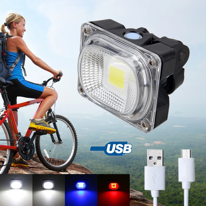 Велосипедный задний светильник, перезаряжаемый COB Светодиодный фонарь 20 Вт 500 люмен, велосипедный задний светильник MTB Предупреждение ющий задний фонарь
