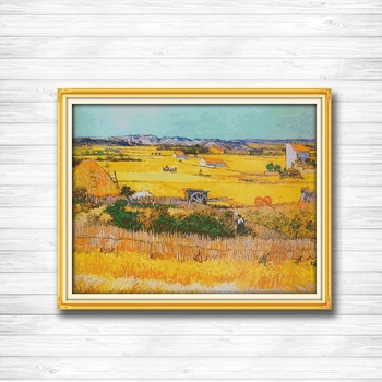 

A good harvest of wheat decor paintings 14CT 11CT counted cross stitch Needlework Set Embroidery kits chinese cross stitch