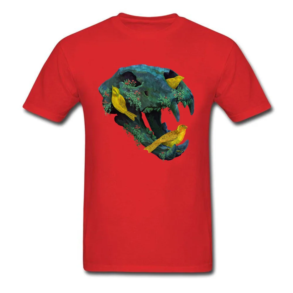 Three Little Birds Funny Men's Top T-shirts Round Collar Short Sleeve Cotton Fabric Tops Shirt Casual Tee Shirt Three Little Birds red
