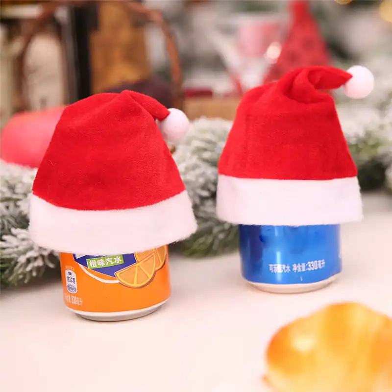 16Pc Mini Christmas Apple Wine Bottle Caps Santa Claus Hat Table Home Xmas Gift for kids 2018 #2n5 (5)