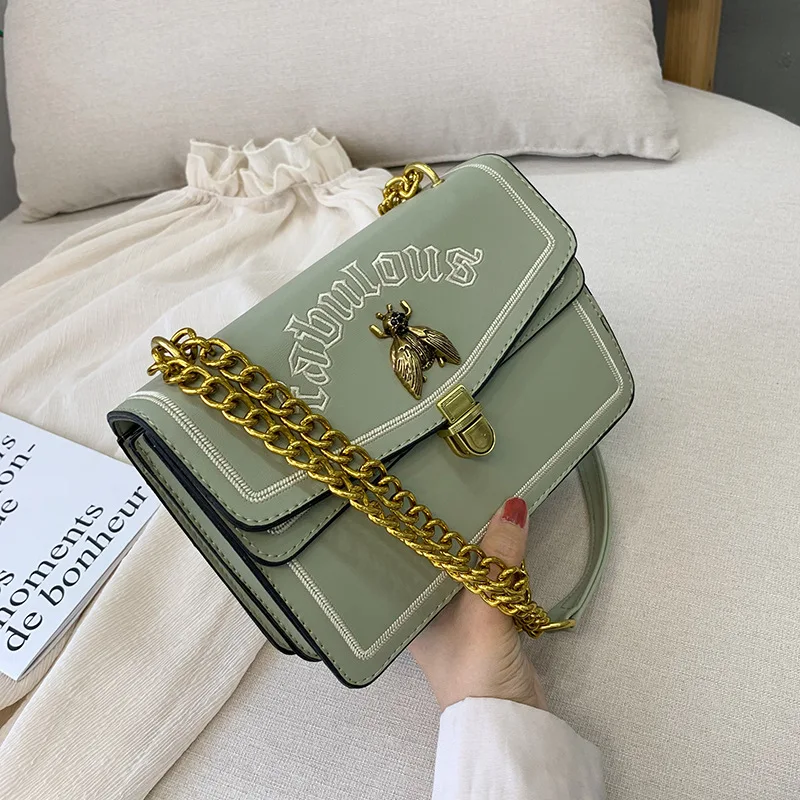 عالية الجودة سلسلة المرأة الحشرات حقيبة ساعي الإناث الشهيرة العلامة التجارية مصمم Crossbody حقيبة كتف الكريكيت يد 2019 جديد الطازجة عالية الجودة سلسلة المرأة الحشرات حقيبة ساعي الإناث الشهيرة العلامة التجارية مصمم Crossbody حقيبة كتف الكريكيت يد 2019 جديد الطازجة