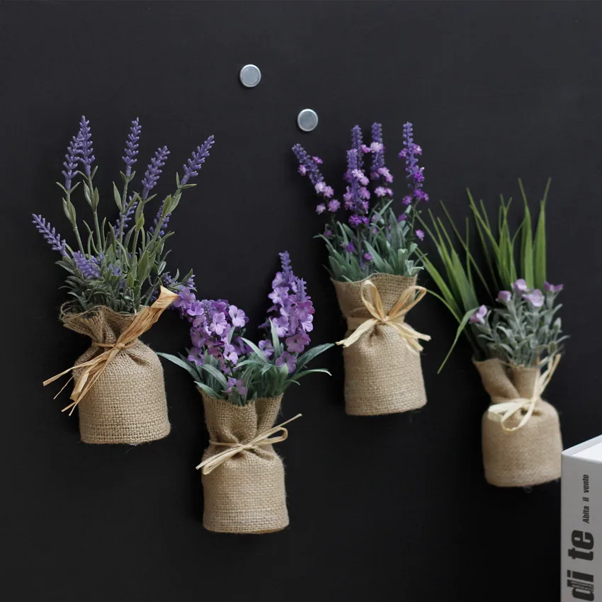 Simulación Artificial Púrpura Lavanda poda Bola Colgante Cesta De Jardín G3Z1