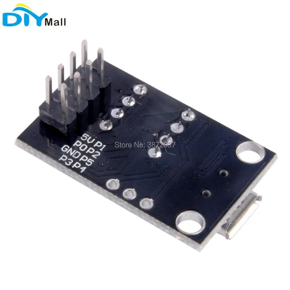 10 шт./лот подключаемый программатор микро usb плата для ATtiny13A ATtiny25 ATtiny45 чип