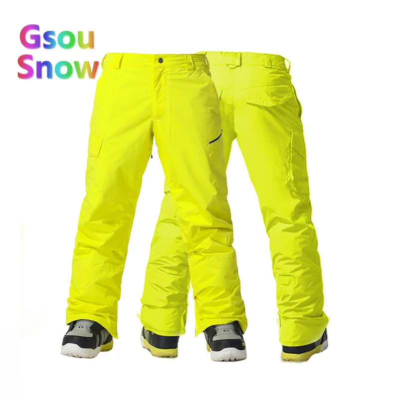 Gsou Sonw Outdoor Sports Winter Men's Skiing Clothing Snowboarding Sets Warmer Ski Jackets Waterproof Ski Pants Suits