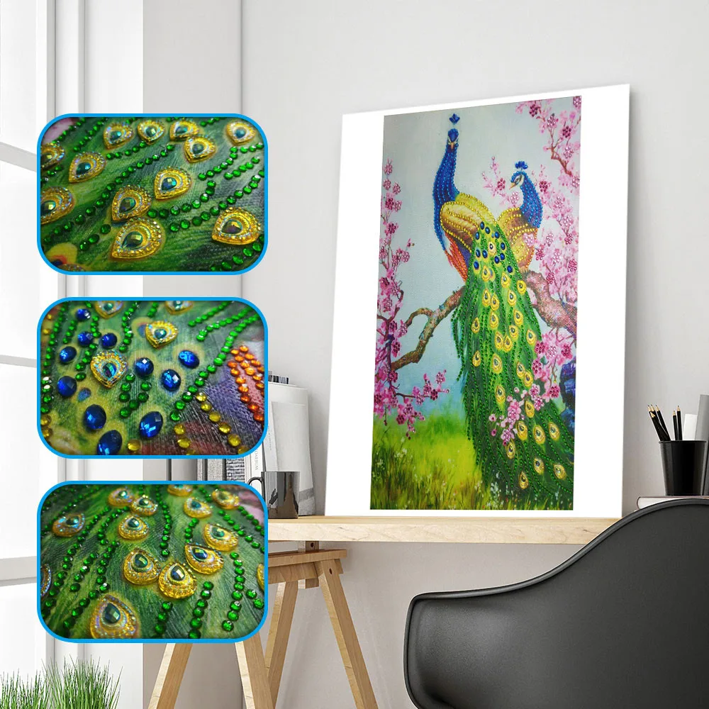 

DIY Diamond Painting,Special Daimond accessories,Diamond Embroidery,Animal,Peacock,Full,Rhinestone,5D Diamond @Q