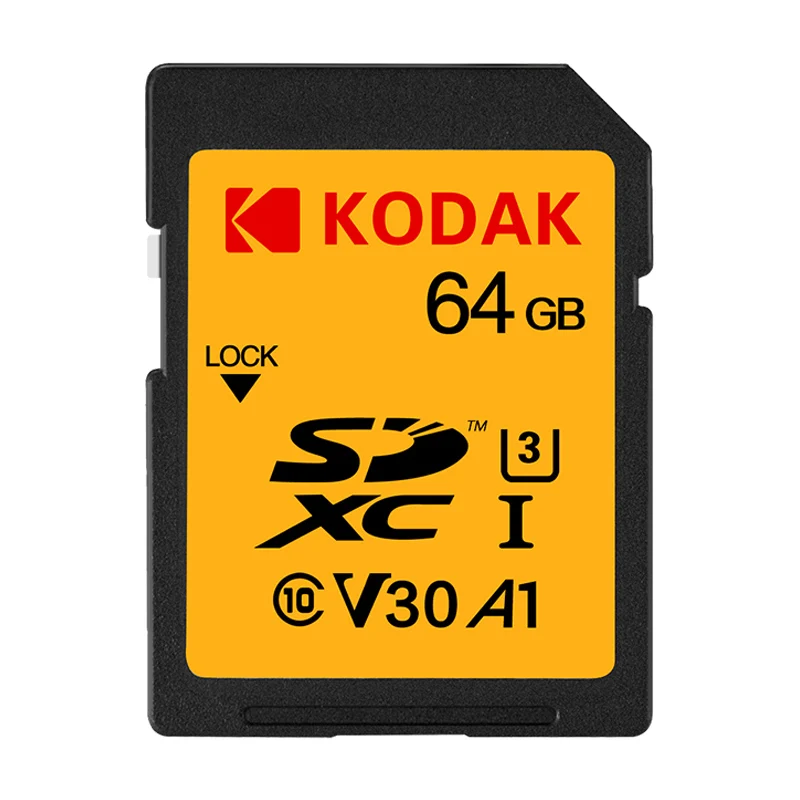 Sd-карта Kodak 64 Гб карта памяти 128 ГБ SDXC U3/U1 V30/V90 carte sd для sony Canon Nikon micro SLR цифровая камера cartao de memoria - Емкость: 64GB U3 V30