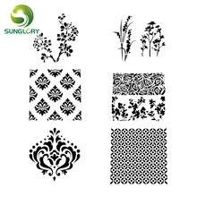 6 узоров цветок, Фондант, пирожное трафарет Свадебные украшения трафарет для торта формы печенья трафареты для кекса кружева торт молд, аксессуары для выпечки