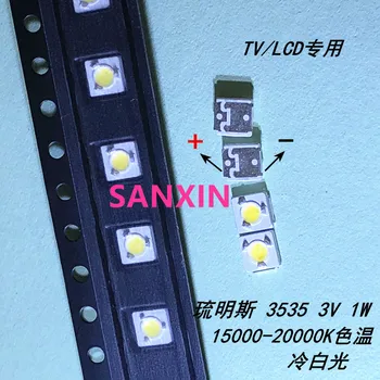 

3000pcs/LOT LUMENS LED Backlight 1W 3V 3535 3537 Cool white LCD Backlight for TV TV Application A127CECEBUP8 Style-3