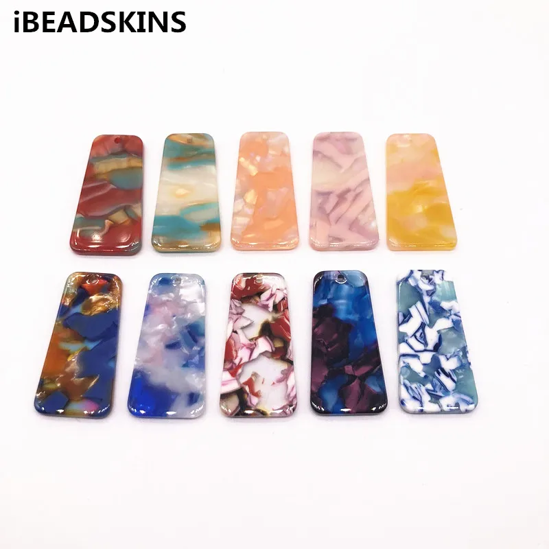 

New arrival! 38x19mm 50pcs/lot acetic acid rhombus-shape charms for earrings accessories/Earring parts Jewelry Findings making