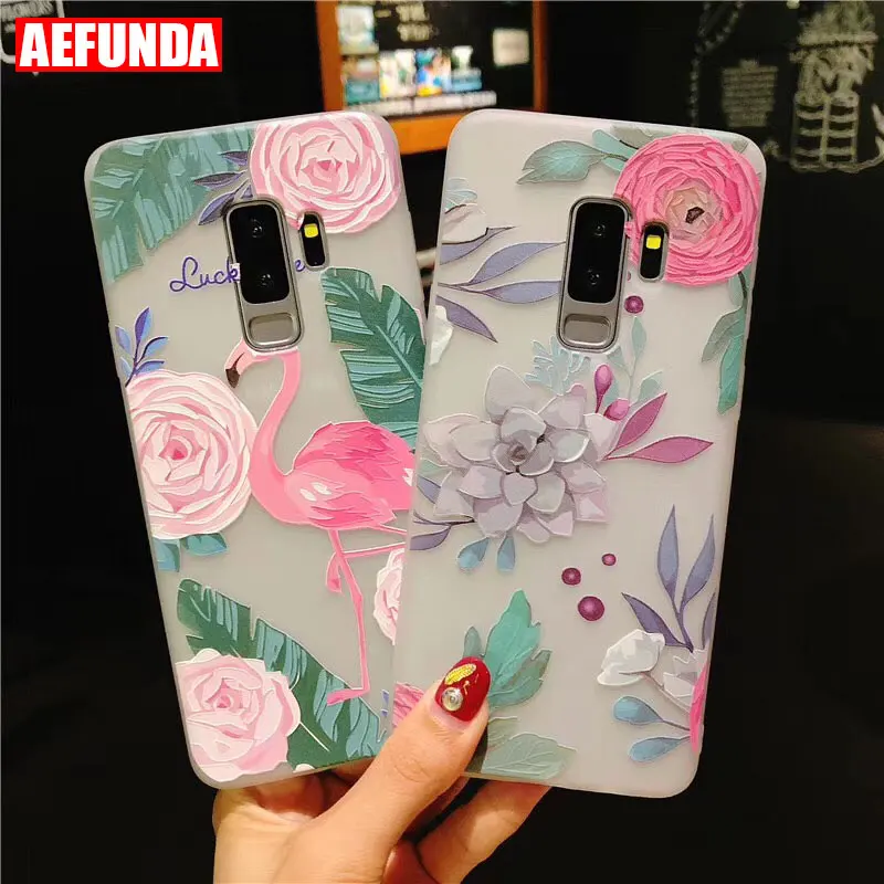 3D сексуальный цветочный чехол для телефона с фламинго Samsung Galaxy Note 8 9 S10e S10 S8 S9 Plus