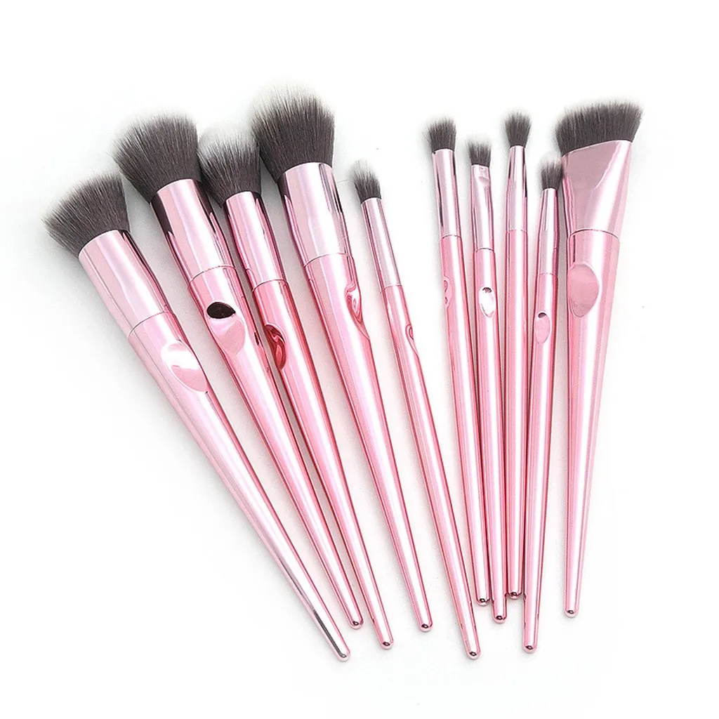 

Makeup Brushes 10 Pcs Wet And Wild Series Of Tapered Finger Printing Handle Cosmetic Brush Set