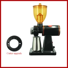 250 г Электрический измельчитель кофе мельница машина коробка из нержавеющей стали анти-Прыжок плоский колесный шлифовальный станок кофемолка