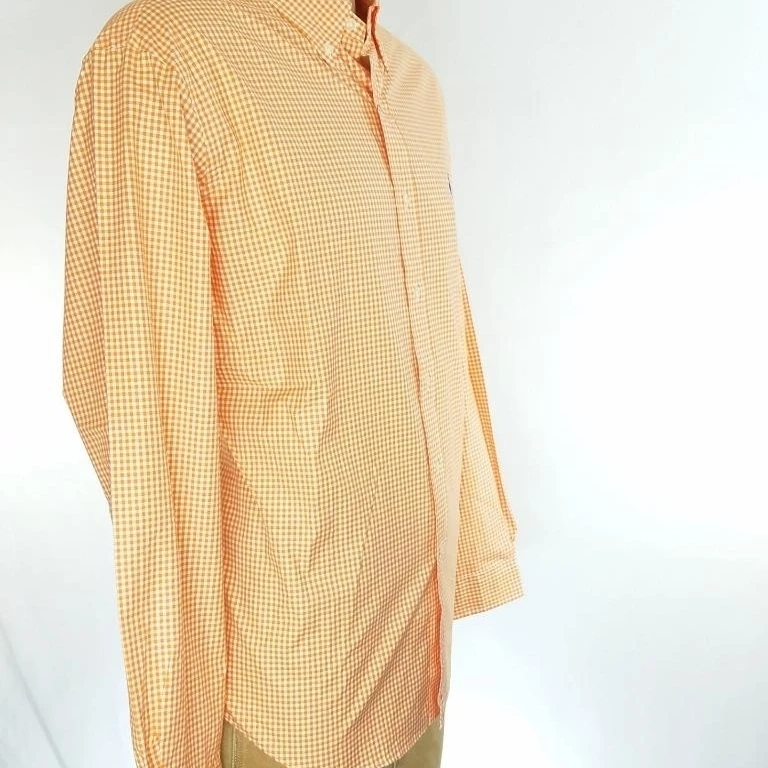 RALPH LAUREN MEN'S ORANGE GINGHAM SPORT SHIRT COTTON SZ XL NWT $90 (3)