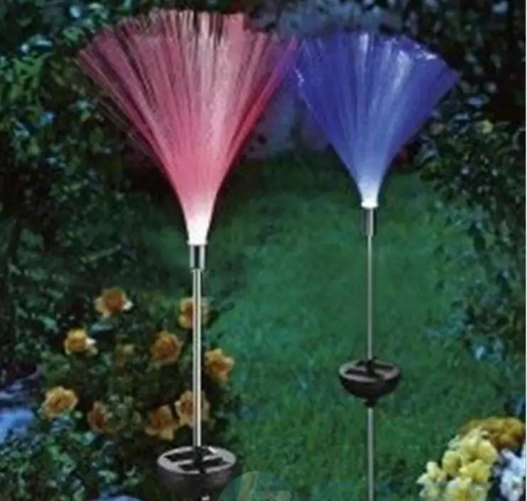 Fashion fiber optic ventress decoration light colour changing LED solar