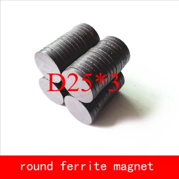 

40PCS D25*3mm permanent disc ferrite magnet round magnets work temperature -40 to +220 Celsius