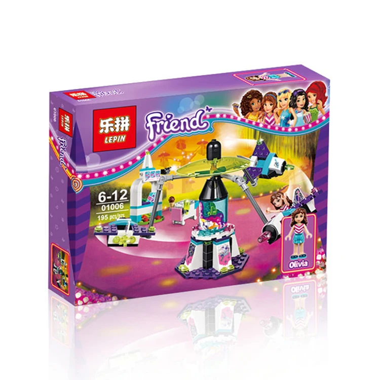 

Lepin 01006 Girls Friends Space Ship Amusement Park Building Blocks Compatible Legoe Action Bricks Figures Toys