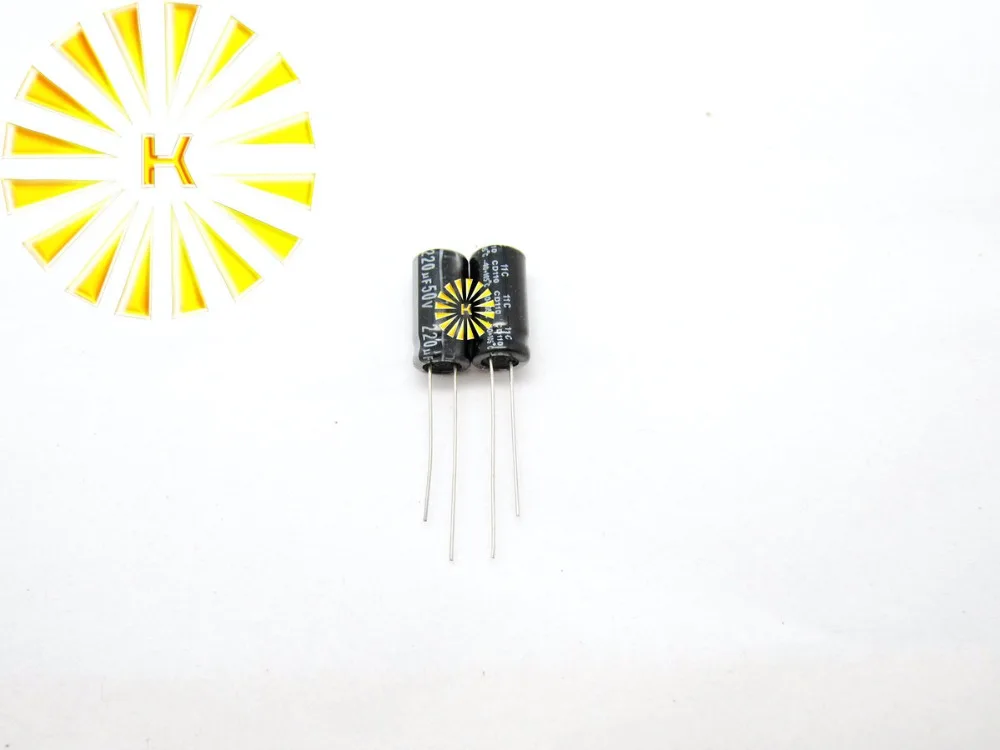 

500pcs X 100% New 220UF 50V 8X16 Aluminum Electrolytic Capacitor Connector