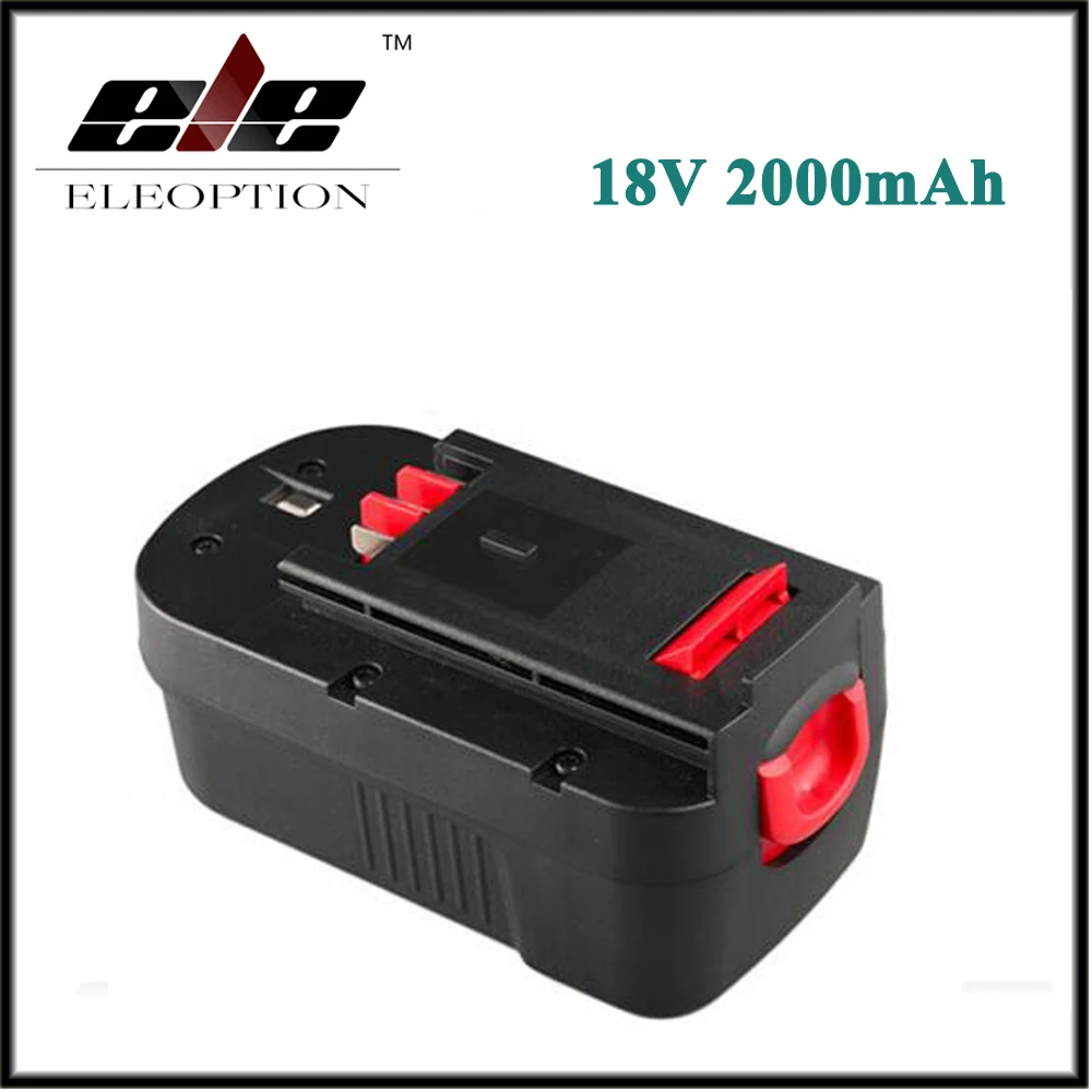 

Eleoption New 2000mAh 18V NI-CD Replacement Power Tool Battery for Black & Decker HPB18 244760-00 A1718 A18