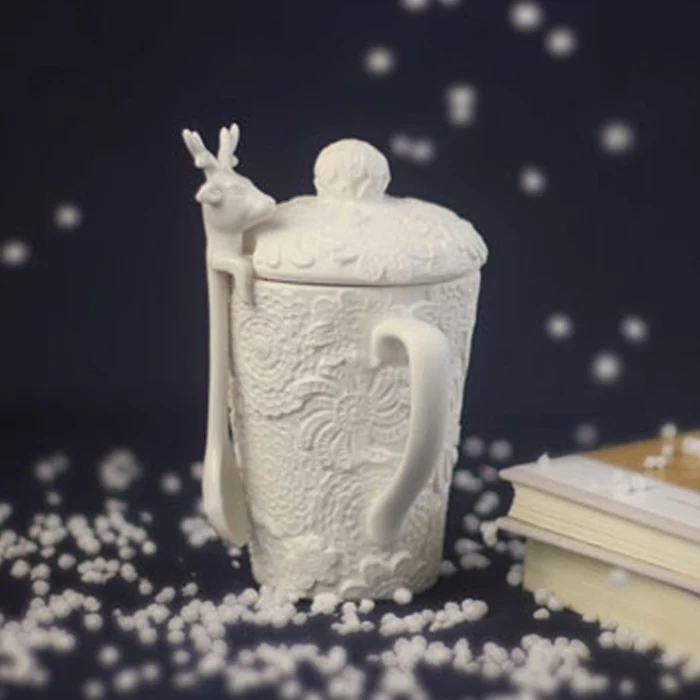 Рождественские кружки милая кофейная чашка Milu Deer чашки для молока керамическая