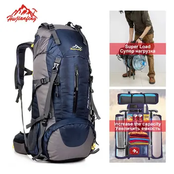 

50L Large Capacity Hiking Backpack Travel Men Women Sports Bag Outdoor Camping Bag Mountaineering Waterproof Bags