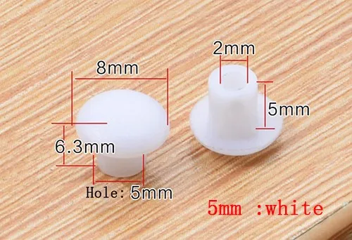 10 X 5MM tapa de cubierta de agujero negro supresión agujero Tapón Cocina Dormitorio Armario Estante