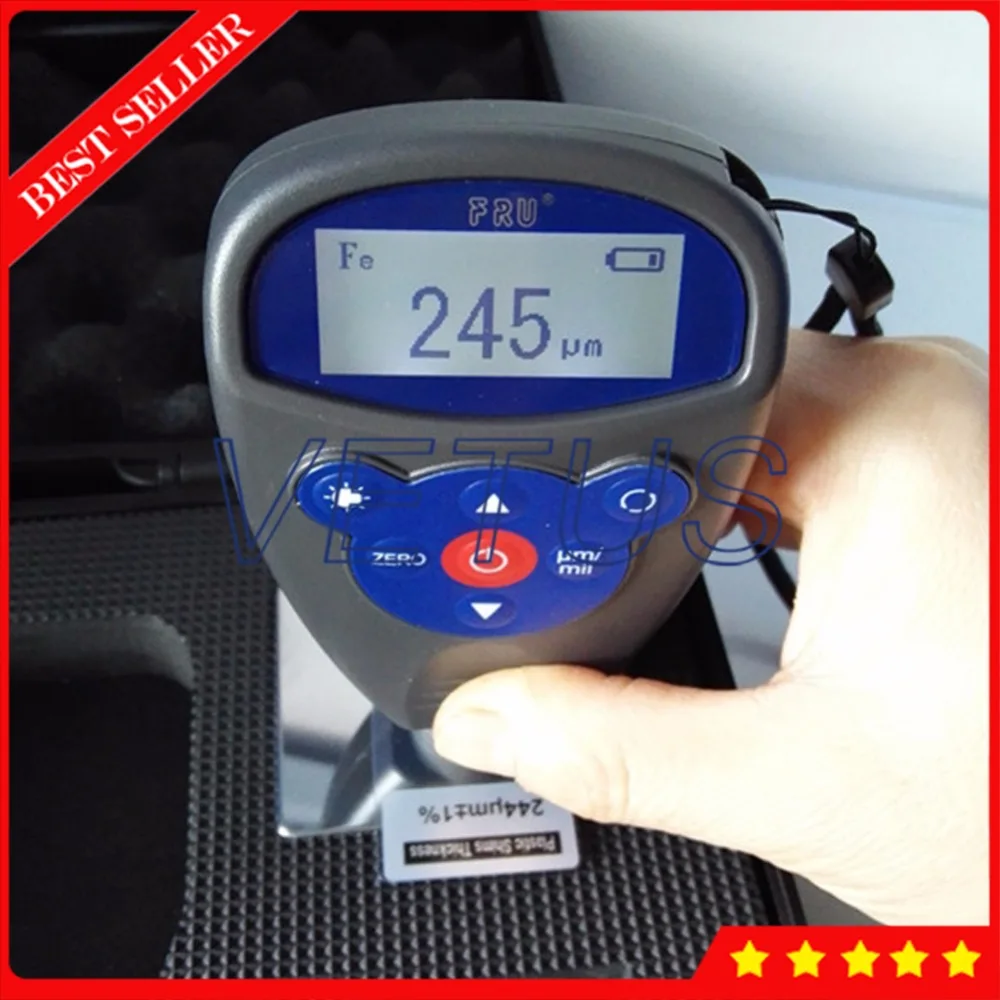 

WH-81 Magnetic Coating Thickness Gauge Meter with 0-1250um range F-type probe digital rubber paint tester