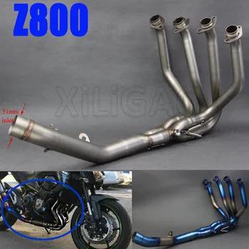 

Motorcycle Exhaust Muffler Pipe Modified Stainess Steel Front Pipe Tube Full System For KAWASAKI Z800 2013 2014 2015 2016 AK068