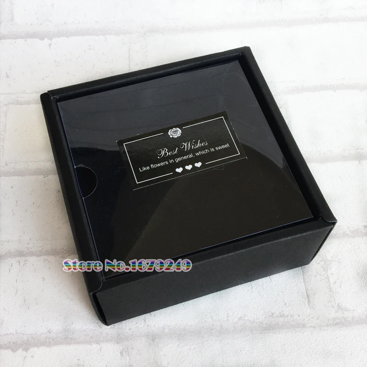 

100x100x25mm Clear PVC Lid gift package& display box with clear pvc window candy favors arts&krafts display package box 50pcs