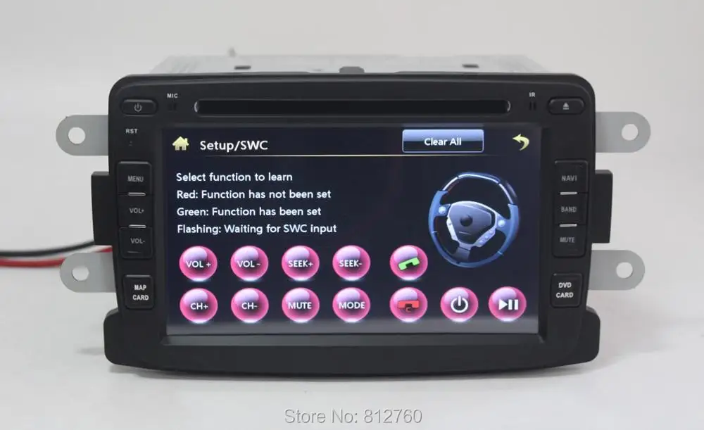 Top 2 din 7" Car DVD Player for Renault Duster Sandero Logan with GPS Navigation Radio Stereo TV Bluetooth Audio Video Gift map 2