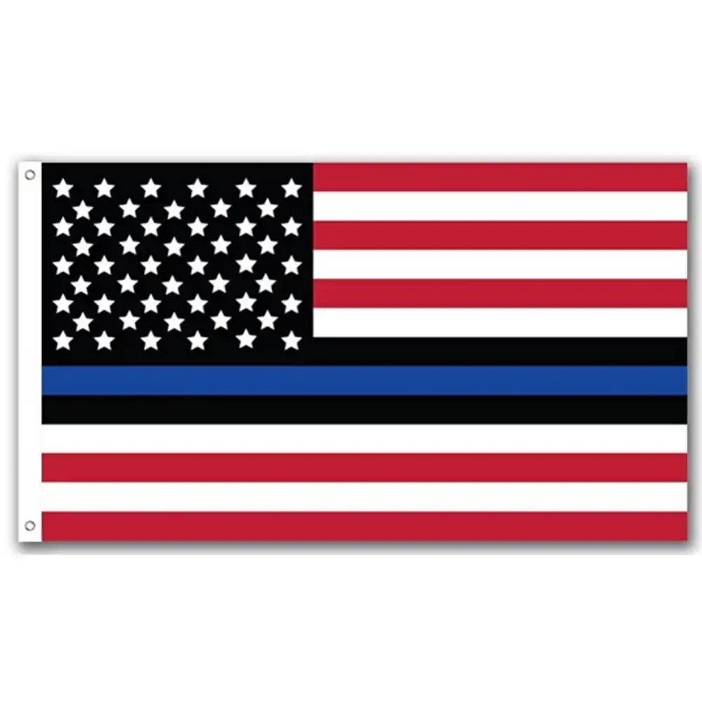 2017 New Arrival Thin Blue Line American Flag Police Lives 3x5