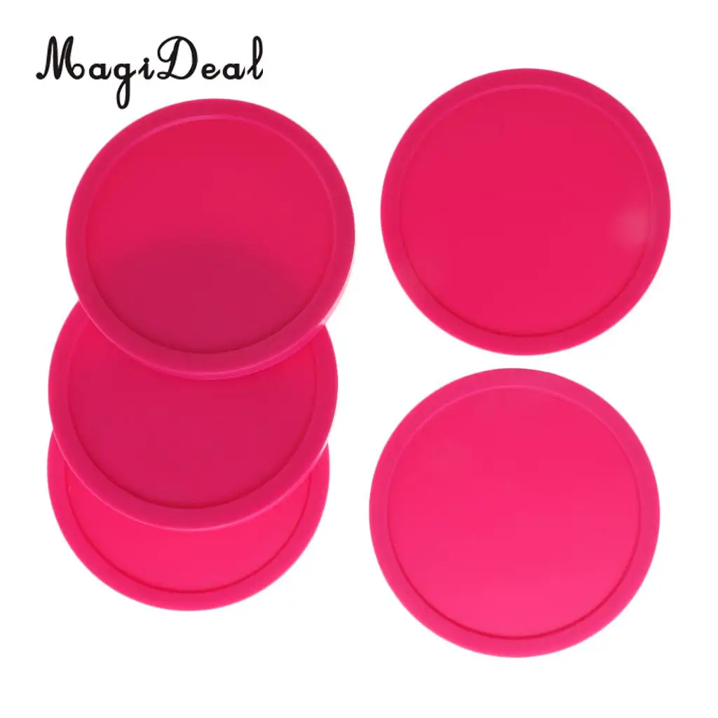 MagiDeal 5 Pieces 82mm Pink Air Hockey Replacement Pucks for Game Tables, Accessories