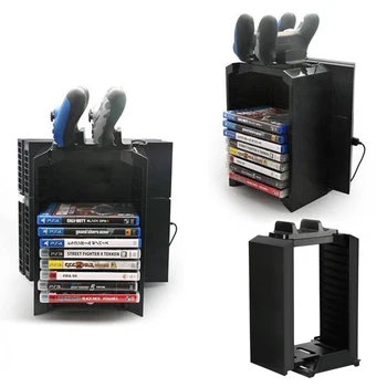 

Universal Multi-function Disk Storage Tower Controller Charger Stand Dock Station for Playstation 4/PS4/Slim/Pro/xbox one slim