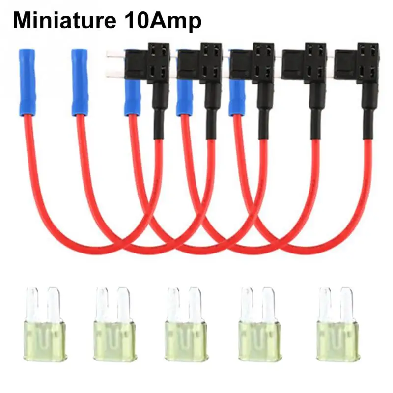 5 шт., 12 V-24 V автомобильный предохранитель добавить-a-circuit TAP адаптер Micro/Mini/Стандартный ATM, APM лезвие авто держатель предохранителя