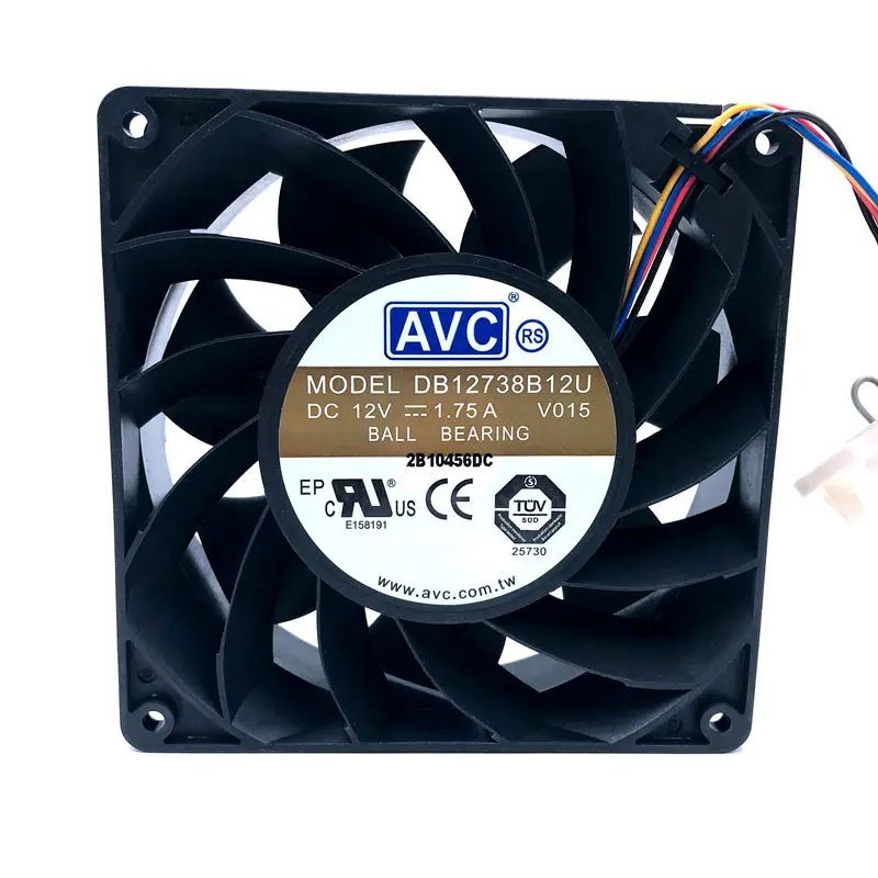 Абсолютно Для AVC DB12738B12U 12738 127*127*38 мм DC 12 В 1.75A высокой громкости воздуха сервер Шахтер Вентилятор охлаждения