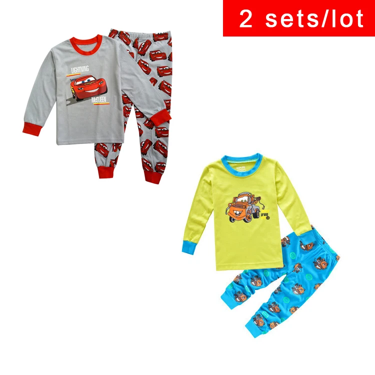 Новые брендовые пижамы, одежда для сна для маленьких мальчиков, Детская домашняя одежда из хлопка с длинными рукавами, модные мягкие пижамы с героями мультфильмов для девочек - Цвет: 033016