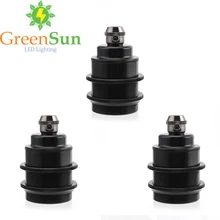 GreenSun 3 шт. жемчуг черный основание светильника E27/E26 Винтаж Edison гнездо основание светильника держатель Медь фитинг оттенок двойные кольца зажим для шнура