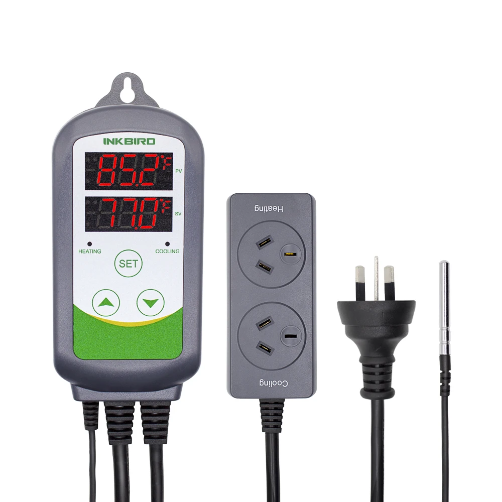 

INKBIRD New ITC-308 AU Plug Digital Temperature Controller Thermostat Regulator , Dual Relays 1 Heating & 1 Cooling Homebrewing