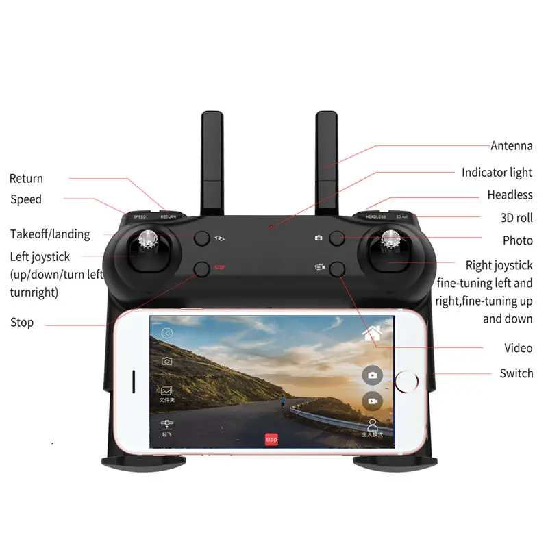 Dm Dm107 Wifi Fpv With Dual 2mp Camera 