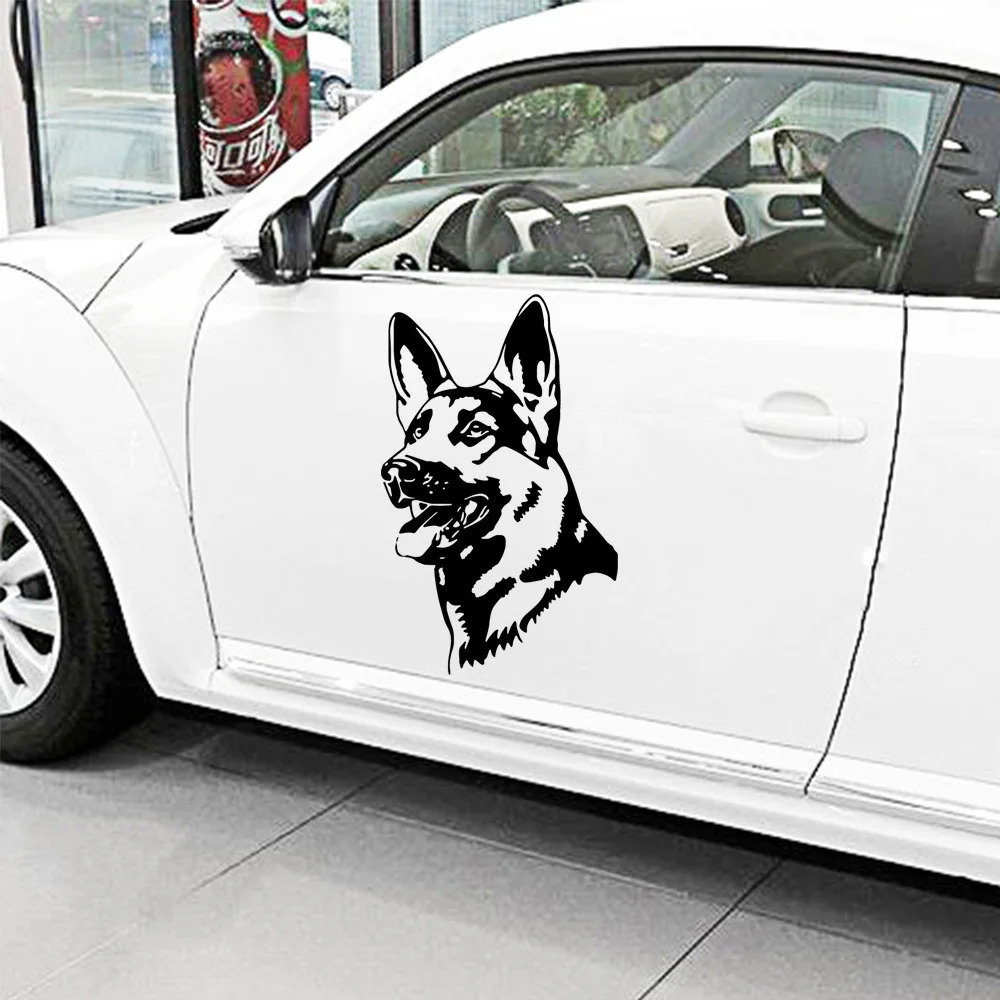 Модный стикер на машину с собакой немецкая овчарка сладкие Авто наклейки капот багажника боковое окно стикеры автомобили Животные украшения аксессуары