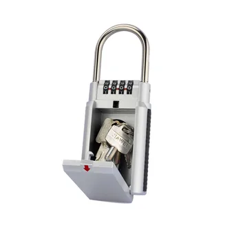 

1pcs Code padlock Outdoor Safe Key Storage Box Secret Security Lock with 4 Digit Password Combination Keys Hook with Expansion