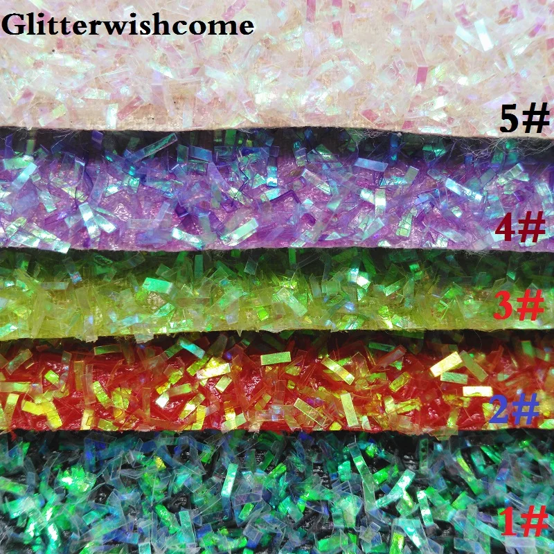 Glitterwishcome 30X134 см мини ролл синтетическая кожа, Fluo с эффектом блестящей кожи, ткань винил для Луки, GM039