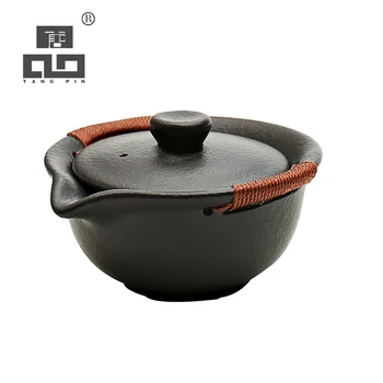 

TANGPIN japanese ceramic teapots balack gaiwan kettle chinese tea pot drinkware