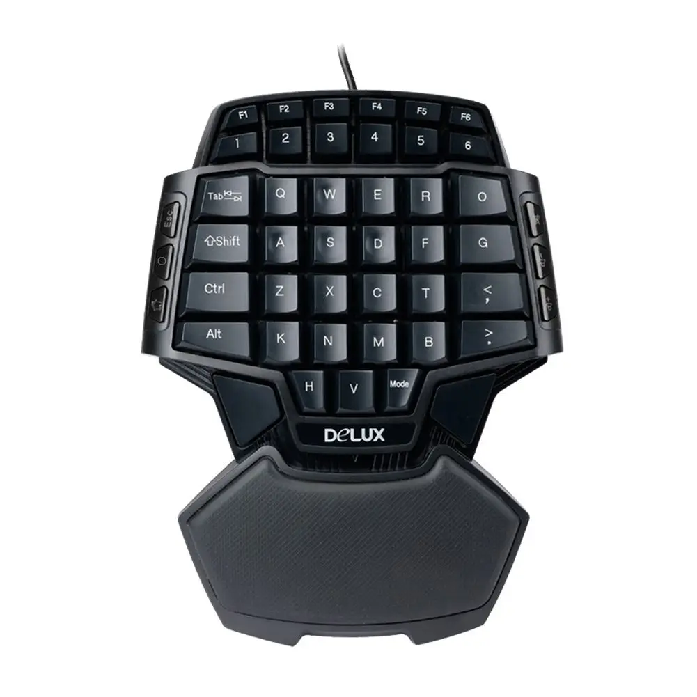 

Delux T9SU Professional One-Hand LOL Game Keyboard LED Backlight CF World of Warcraft Keypad
