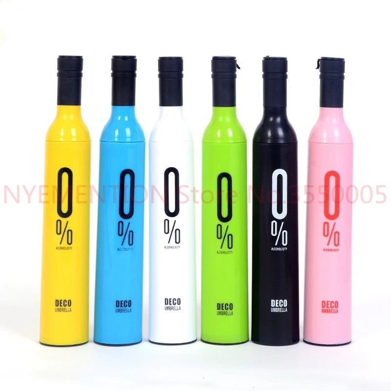 

High Quality Designer Personalized Clear Rain Umbrellas! creative wine bottle Umbrella 20pcs
