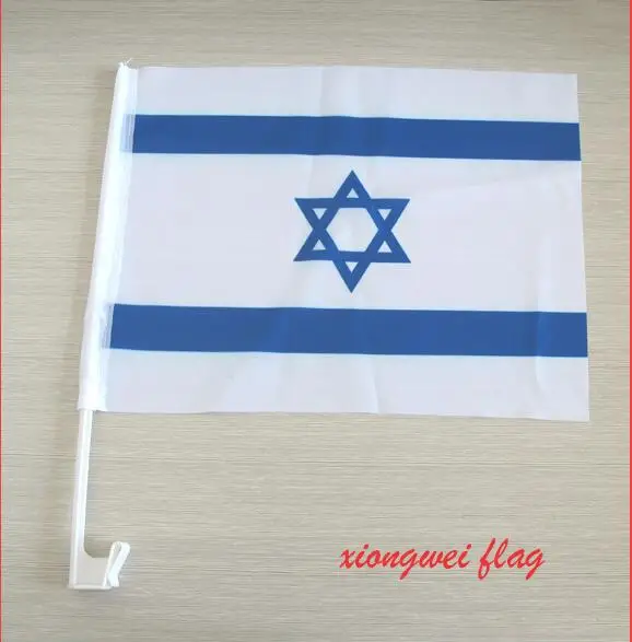 

Free shipping! 30 x 45 cm Israel car flag car banner window banner window flag