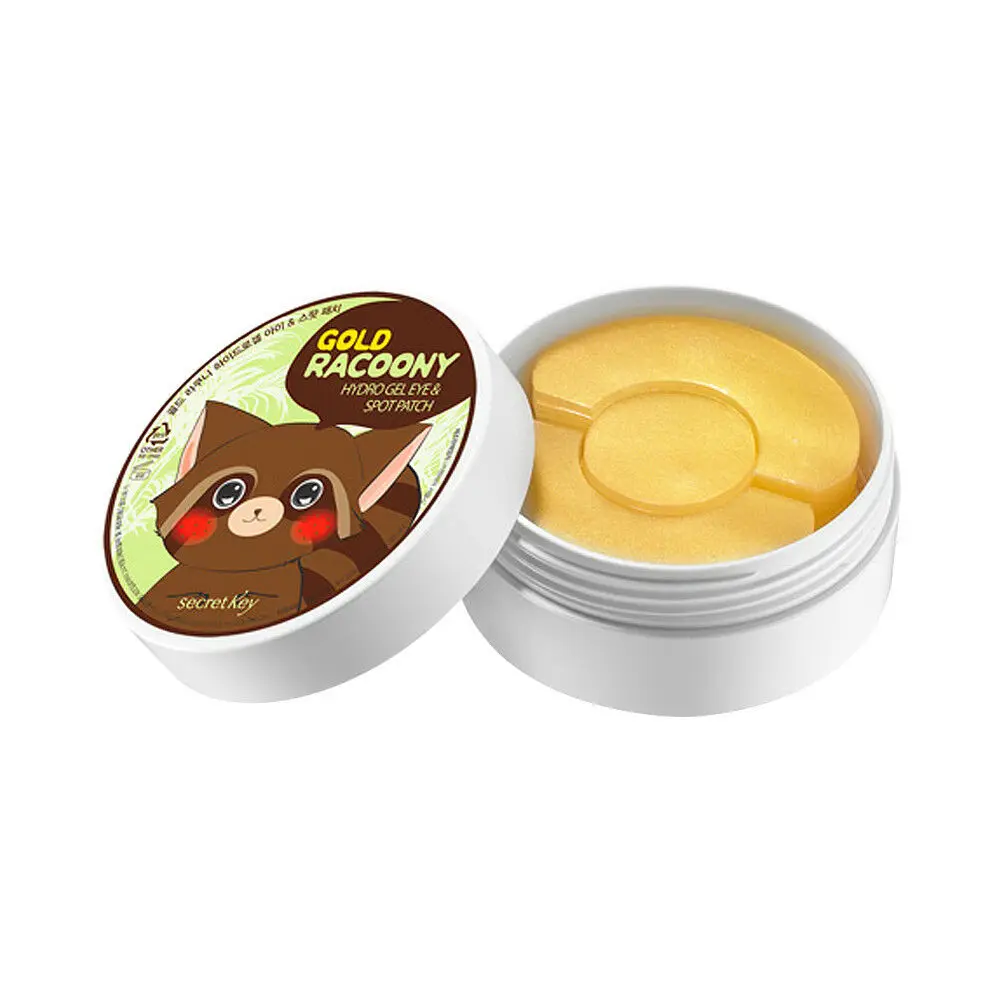 

SECRET KEY Gold Racoony Hydrogel Eye & Spot Patch (Eye 60P & Spot 30P) Korea Eye Mask Moisturizing Dark Circle Acne Treatment