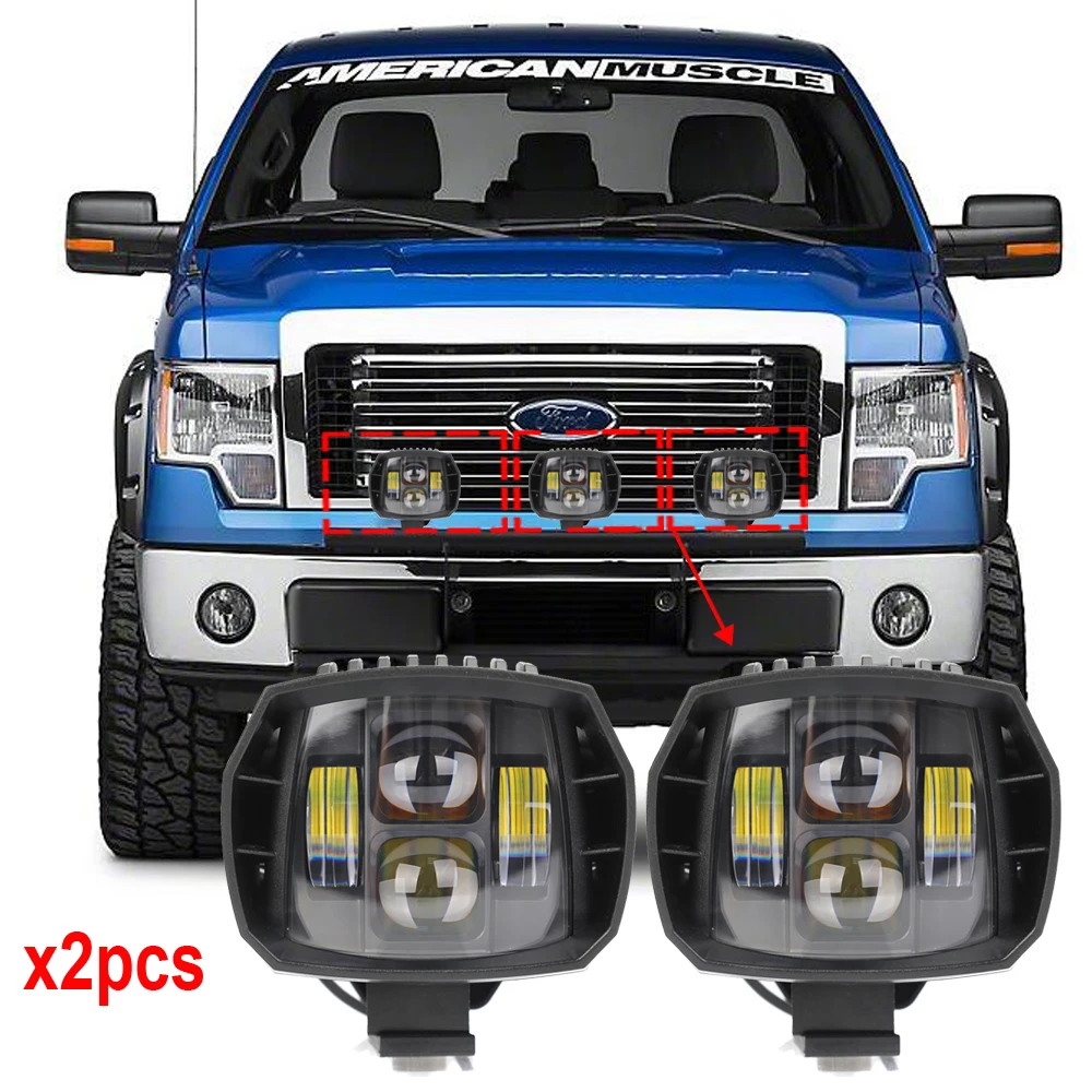 

5 inch 40W Led Work Light 12V 24V High Low Beam For 4x4 Off road Boat Truck SUV ATV Headlight Driving Lights x2pcs Free Shipping