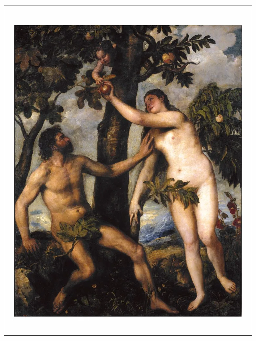 ART-TT-005 Titian [Vecellio di Gregorio Tiziano] - Adam and Eve, Ca. 1550V2432
