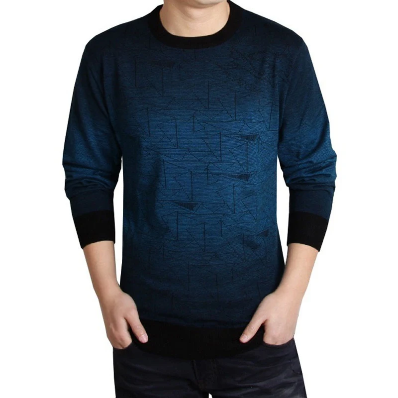 Мужской 2019 зимний кашемировый шерстяной свитер, брендовая одежда, мужские свитера с модным принтом, Повседневная рубашка, пуловер, Мужской