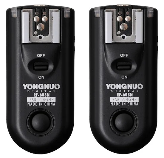 

Yongnuo RF-603 N1, RF603 N1 RF 603 Flash Trigger 2 Transceivers for NIKON D800 D3X D3 D2X D2H D1H D1X D700 D300 D200 D100